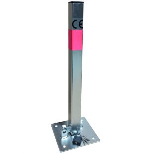 Blokada parkingowa na kłódkę - Słupek blokujący 60 cm, ocynkowana