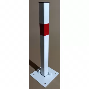 Blokada parkingowa na kłódkę - Słupek blokujący 60 cm, ocynkowana, lakierowana