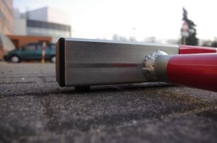 Blokada parkingowa na klucz - Motyl 75 cm, ocynkowana