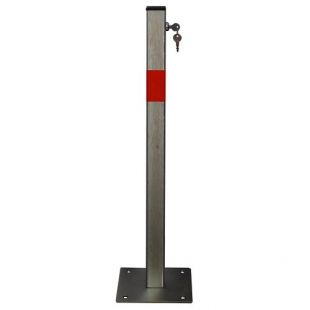 Blokada parkingowa na klucz - Słupek blokujący 60 cm, ocynkowana