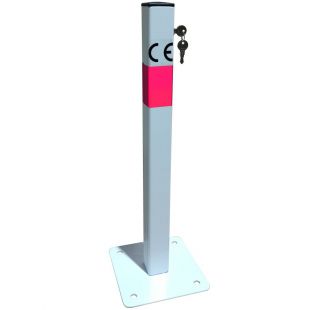Blokada parkingowa na klucz - Słupek blokujący 60 cm, ocynkowana, lakierowana