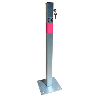 Blokada parkingowa na klucz - Słupek blokujący 75 cm, ocynkowana