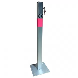 Blokada parkingowa na klucz - Słupek blokujący 75 cm, ocynkowana