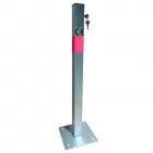 Blokada parkingowa - zamek na klucz - słupek blokujący 75 cm - ocynkowany