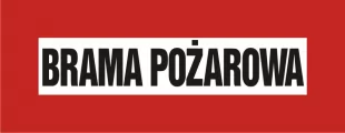 Brama pożarowa - znak przeciwpożarowy ppoż - BC111