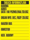 Budowlana tablica informacyjna 1 kolor - OA098