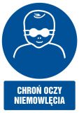 Chroń oczy niemowlęcia - znak bhp nakazujący, informujący - GL056 - Nakaz stosowania środków ochrony oczu – oznakowanie Chroń oczy niemowlęcia - znak bhp nakazujący, informujący - GL056 - Nakaz stosowania środków ochrony oczu – oznakowanie