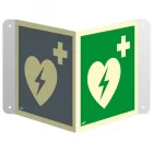 Defibrylator (AED) - znak ewakuacyjny, przestrzenny, ścienny 3D