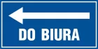 Do biura w lewo - znak informacyjny - PB071