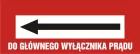 Do głównego wyłącznika prądu - znak przeciwpożarowy ppoż - BC124L