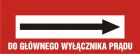Do głównego wyłącznika prądu - znak przeciwpożarowy ppoż - BC124P