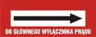 Do głównego wyłącznika prądu - znak przeciwpożarowy ppoż - BC124P