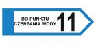 Do punktu czerpania wody, nadleśnictwo, lasy państwowe - tablica kierunkowa