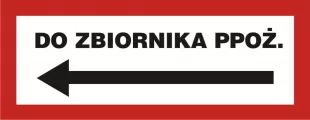 Do zbiornika ppoż. - znak przeciwpożarowy ppoż - BC116L