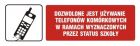 Dozwolone jest używanie telefonów komórkowych - znak informacyjny - PA042
