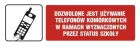 Dozwolone jest używanie telefonów komórkowych - znak informacyjny - PA042