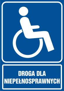 Droga dla niepełnosprawnych - znak informacyjny - RB027