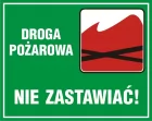 Droga pożarowa nie zastawiać - znak, lasy - OB038