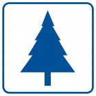 Drzewa iglaste - znak informacyjny - RA093