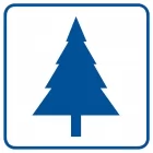 Drzewa iglaste - znak informacyjny - RA093