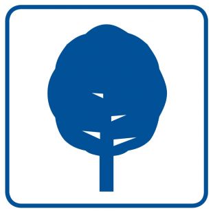 Drzewa liściaste - znak informacyjny - RA094