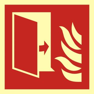 Drzwi przeciwpożarowe - znak przeciwpożarowy ppoż - BAF007