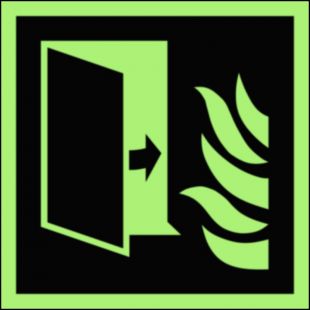Drzwi przeciwpożarowe - znak przeciwpożarowy ppoż - BAF007