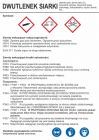 Dwutlenek siarki - etykieta chemiczna, oznakowanie opakowania - LC012
