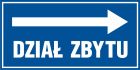 Dział zbytu w prawo - znak informacyjny - PB068