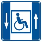 Dźwig dla niepełnosprawnych - znak informacyjny - RA044