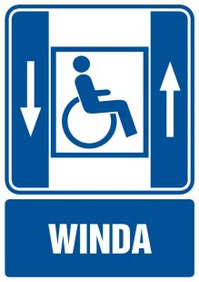 Dźwig osobowy dla niepełnosprawnych - znak informacyjny - RB005