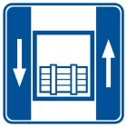 Dźwig  towarowy - znak informacyjny - RA045