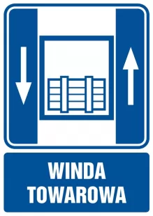 Dźwig towarowy - znak informacyjny - RB006