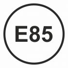 E85 - Benzyna- maksymalna zawartość etanolu w paliwie 85% - znak stacje benzynowe - SB024