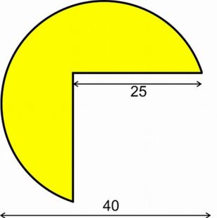 Elastyczny profil ochronny czarno - żółty typu A