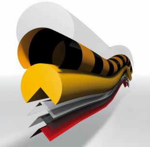 Elastyczny profil ochronny czarno - żółty typu D