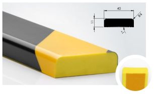 Elastyczny profil ochronny żółto-czarny typ PI