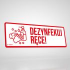 Epidemia - przeciwdziałanie pandemii - naklejka BHP - dezynfekuj ręce