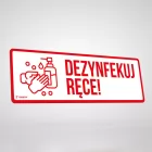 Epidemia - przeciwdziałanie pandemii - naklejka BHP - dezynfekuj ręce