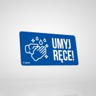 Epidemia - przeciwdziałanie pandemii - naklejka BHP - umyj ręce