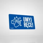 Epidemia - przeciwdziałanie pandemii - naklejka BHP - umyj ręce