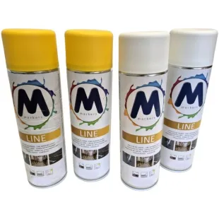 Farba drogowa biała, żółta w sprayu M-Markers do betonu, do malowania linii