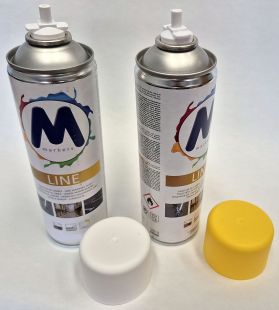 Farba drogowa biała, żółta w sprayu M-Markers do betonu, do malowania linii