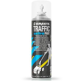 Farba drogowa w sprayu Ampere Traffic Extra do betonu, do malowania linii