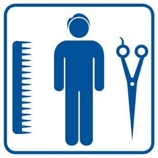 Fryzjer męski - znak informacyjny - RA010