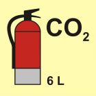 Gaśnica (CO2-dwutlenek węgla) 6L - znak morski - FI097