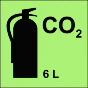 Gaśnica (CO2-dwutlenek węgla) 6L - znak morski - FI097