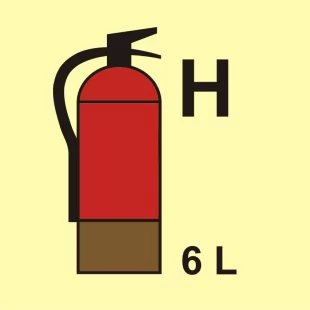 Gaśnica (H-gaz) 6L - znak morski - FI099