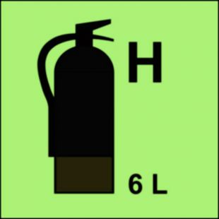 Gaśnica (H-gaz) 6L - znak morski - FI099