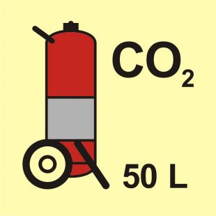 Gaśnica kołowa (CO2-dwutlenek węgla) 50L - znak morski - FI102